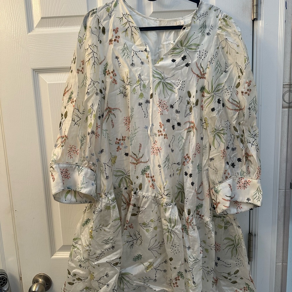 Floral Print Dress with Long Sleeves worn once